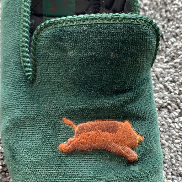 Shipton green velvet slippers main image 4